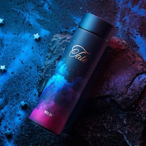 Kawaii bottle Insulation Cup Fashionable Vacuum Stainless Steel Water Cup Portable Tea Cup water bottle Straight Cup CN(Origin)