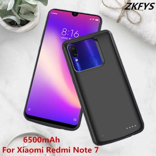 Portable Power Bank Battery Case For Xiaomi Redmi Note 7 High Quality External Battery Charger Cover Case 6800mAh Power Case