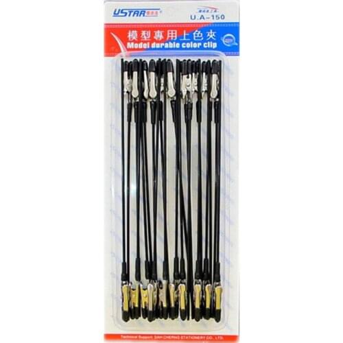 U-STAR UA-90150 Color Clip Set 20 In 1 Painting Clips Steel Sticks for Model Kit Hobby Painting Tools Accessory