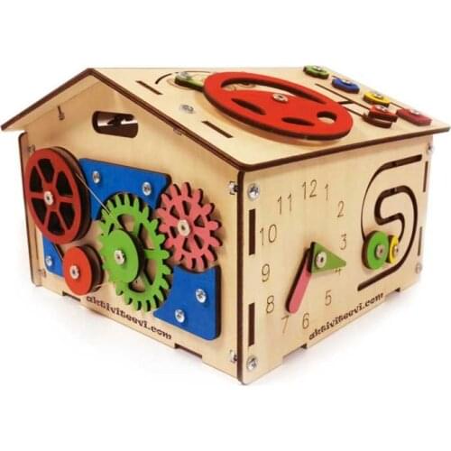 Babies 6-12 Month 1 Age 2 Age 3 Age 4 Age Montessori Child Activity House Mini Educational Wooden Toys Learning Busy Board