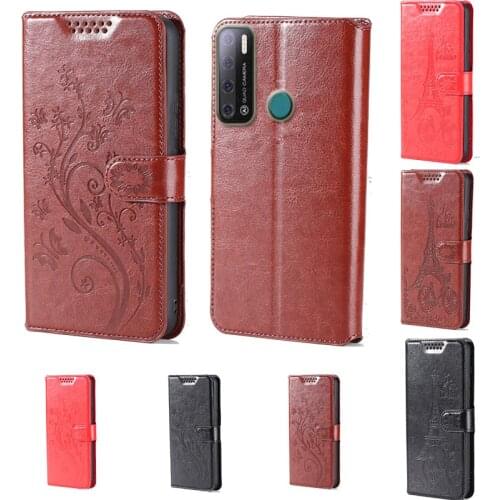 For Tecno Pouvoir 4 butterfly flower Tower Flip Leather Wallet Phone Case For Tecno Pouvoir 4 Pro Phone cover with card slot