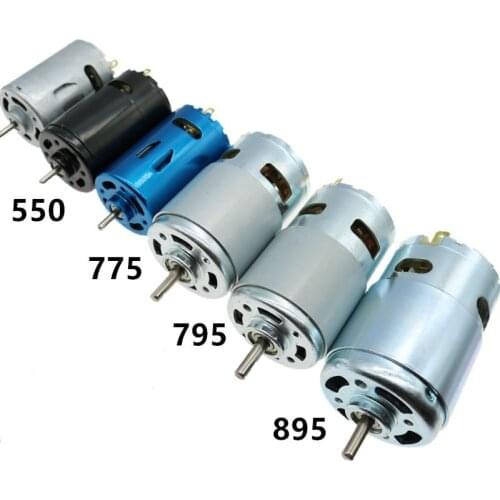 550 775 DC Motor DC 12V-36V 2000-15000 RPM Ball Bearing Large Torque High Power Low Noise Hot Sale Electronic Component Motor