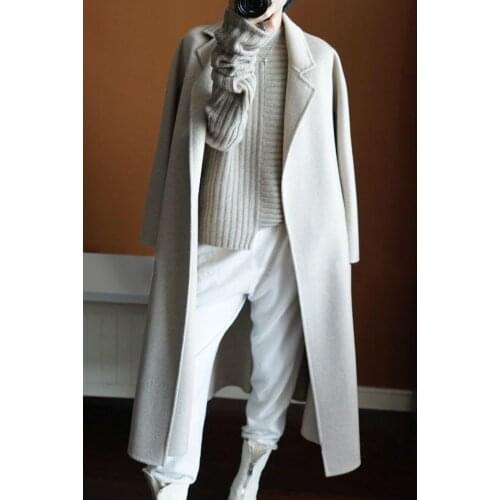 Double Side Wool Coat Female 2020 Autumn Winter Jacket Long Woolen Coats and Jackets Women Outwear MY3664