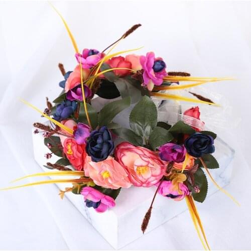 2020 Fashion Spring And Summer Garland Headwear Europe And The United States Selling Cloth Flowers Children Hair Accessories