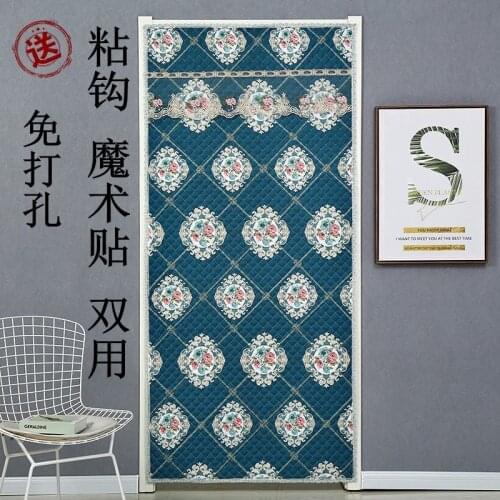 Autumn andWinter Cotton Curtain Home Thickened Wind Wind Sound Insulation Warm Cold Air Conditioning Partition Curtain In Winter