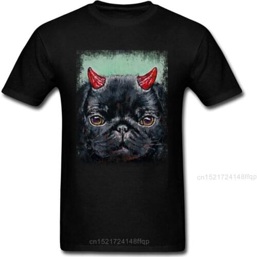 DEVIL PUG Crazy Tshirts For Adult Men T Shirt Print T-shirt Pure Cotton Thanksgiving Day Tops Tees Short Sleeve Clothes 2018 New