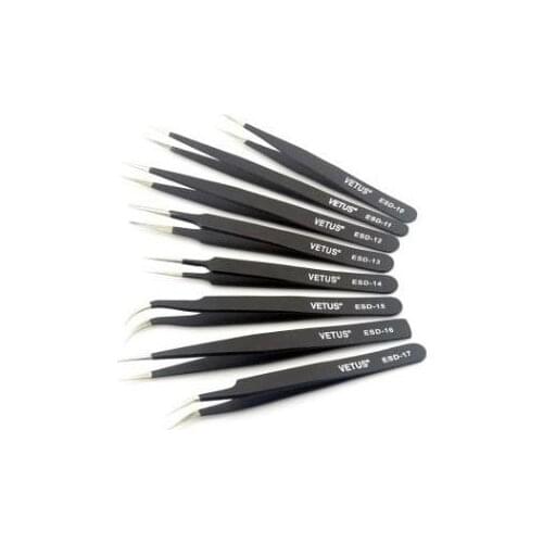 VETUS TWEEZERS SET ESD 34A 10-11-12-13-14-15-16-17 9 PIECE