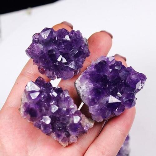 Natural Amethyst Quartz Purple Crystal Cluster Healing Stones Specimen Ornament Home Decoration Crafts Decoration Gift