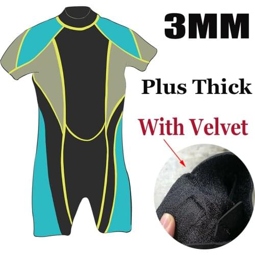 WYOTURN 3MM Neoprene Scuba Wetsuit Kids Short Sleeves Wet Suits Children Diving Suits Swim Surf Suit Swimwear Dive Equipment