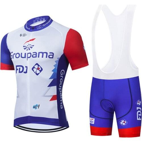2022 New i2022 Team FDJ Cycling Jersey 9D Bib Set MTB France Bicycle Clothing Quick Dry Bike Clothes Mens Short Maillot Culott