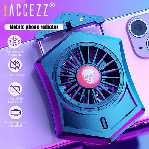 !ACCEZZ Portable Mobile Phone Cooler Heat Sink For iPhone 11 XS XR 8 7 Xiaomi Samsung Universal Gaming Cooling Fan Pad Radiator