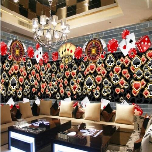 Dropship Colomac Kids Wallpaper Chess Cards Entertainment Recreation Place Black Wallpaper Bedroom Papel De Parede Decor Home