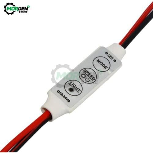 5Pcs 12V DC 3 Keys Single Color LED Light Dimmer Controller Switch For 5050 3528 5630 5730 3014 Led Strip Lamps Bulb Lighting