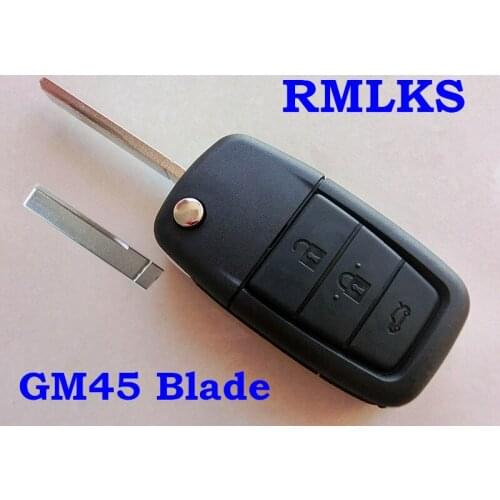 RMLKS Folding Flip Key Entry Remote Shell Case Cover Uncut Blade Fit For Chevrolet VE For Commodore