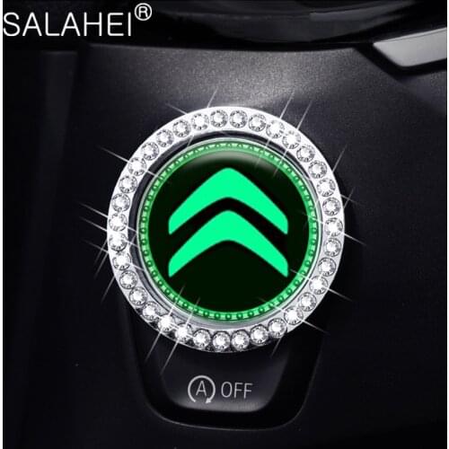 1PC Luminous Car Engine Start Stop Button Cover Ring Lgnition Sticker For Citroen C1 C2 C3 C4 C4L C5 C6 VTS C-ELYSEE Accessories