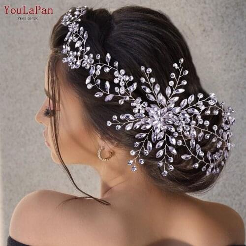 TOPQUEEN HP242 New Fashion Bridal Crown Wedding Hair Accessories Bridal Crowns Rhinestone Headband Bridal Headpieces Headwear