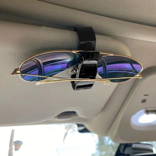 Universal Multi-Function Auto Sun Visor Glasses Box Sunglasses Clip Card Ticket Holder Fastener Pen Case Eyeglasses Accessories