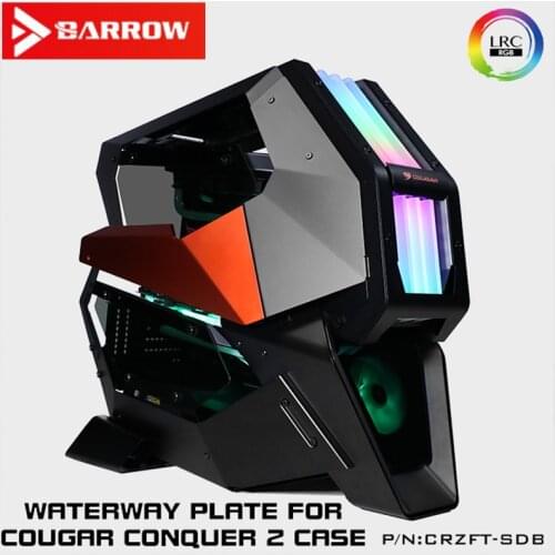 Barrow water board is used to build waterproof block Intel CPU and single GPU COUGAR CONQUER 2 chassis Aurora CRZFT-SDB