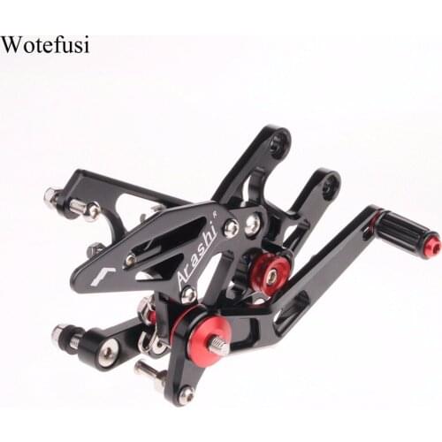 Wotefusi Motorcycle Adjustable Rear Sets Footrest Foot Rest Pegs For HONDA CBR 1000 R 2008 2009 Black [TT17]