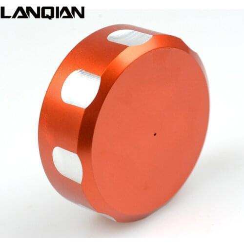 Motorcycle Rear Brake Pump Fluid Reservoir Cap Cover Modified Part Orange White for 690 Endure R SMC/R LC4 All Years
