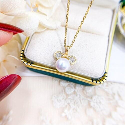 Factory Wholesale Real Solid S925 Sterling Silver Accessories DIY Jewelry Making Pearl Pendant For Women Charm Gift