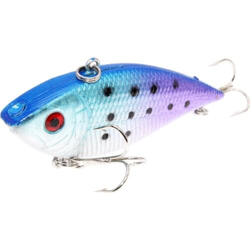 1pcs 7cm 11g Hard VIB Lures Fishing Minnow Bait Treble Hooks Sinking Crankbait Wobblers Fishing Tackle 3DEyes
