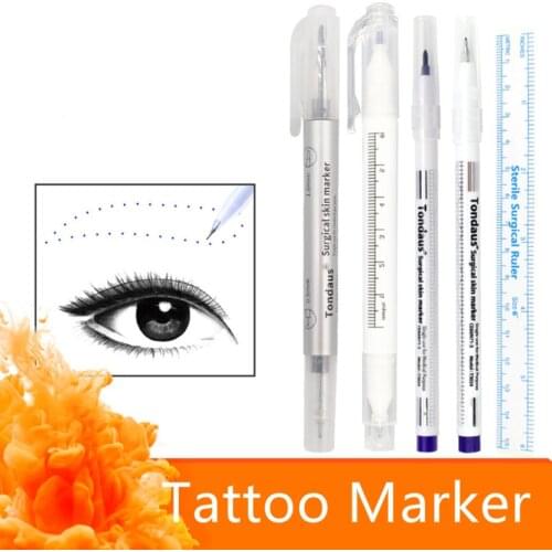 1pc Microblading Supplies Tattoo Marker Pen Permanent Makeup Accessories Blue Surgical Skin Marker Pen for Eyebrow Scribe Tool