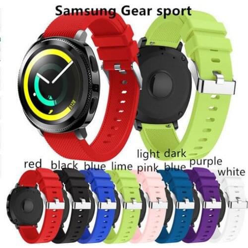 100pcs 20mm watch band 2018 Sport Soft Silicone watch strap Replacement Wristband Wrist Strap For Samsung Gear Sport watch band