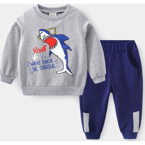 ZWF1337 Autumn Baby Clothes Children Boys Girls Sport Pants 2Pcs/sets Toddler Active Clothing Kids Tracksuit