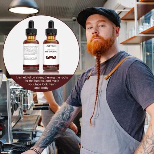 30ML Natural Men Pre-Shave Beard Oil Moustache Care Shaving Pre Oil Hair Growth Soft Skin And Smooth Shave