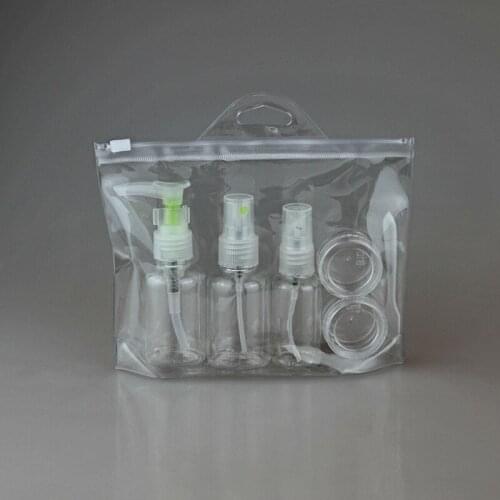 5pcs/set Portable Travel Shampoo Cream Lotion Cosmetics Refillable Bottles Pressed Bottle Perfume Spray Container F2017861