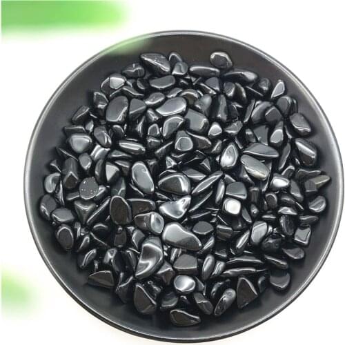 50g 3 Size Natural Black Obsidian Quartz Crystal Gravel Degauss Purification Stone Mineral Fish Tank Natural Stones and Minerals