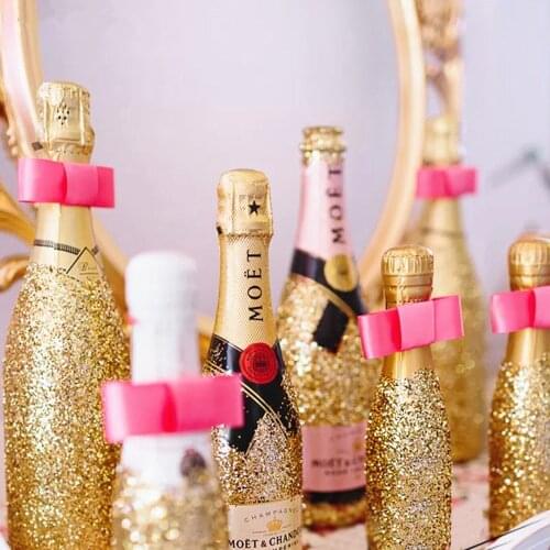 Glitter Sparkle Confetti Champagne Wine Glass Sequins Beauty Craft for Wedding Anniversary DIY Decorarions Candy Bar Ornaments