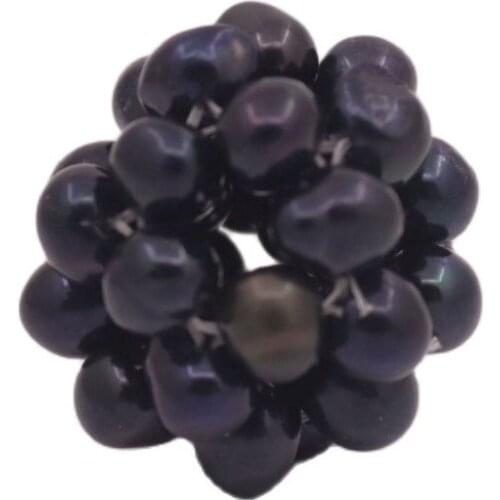 18mm-20mm Real Black Pearl Ball Handmade Pendants Crafts Charms 1pcs