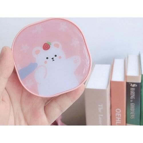 Ins Cute Bear Contact Lens Case Box women Lovely Cartoon Colored Contacts Lens Container Portable Travel Storage Box