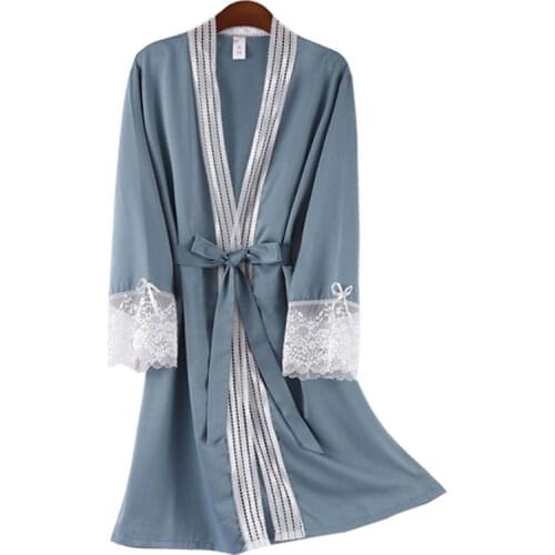 New WAVMIT Bride Bridesmaid Wedding Robe PrintKimono Bathrobe Gown Nightgown Casual Satin Short Women Sexy Nightwear Sleepwear