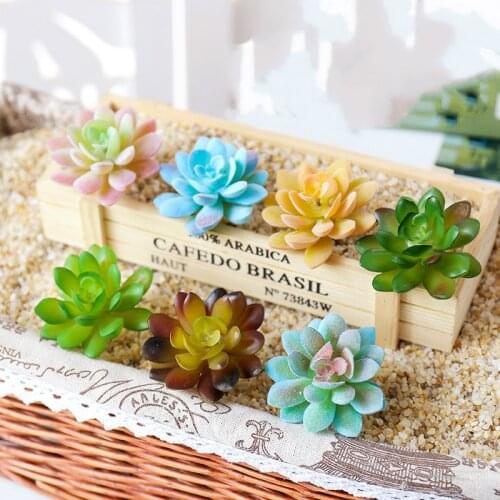 Artificial 1pcs Green Plants Home Garden Decoration Fake Plants Bonsai Succulents Plants Wedding Flower Arrangement Accessories