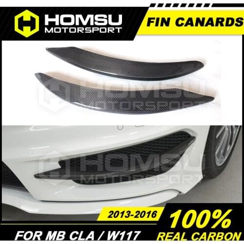 Carbon fiber Front Canards for CLA180 CLA200 CLA220 CLA260 Front bumper Canards for Merce-des Ben-z CLA Class W117 2013-2016