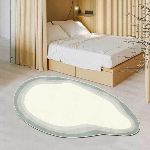 Bedroom Carpet Modern Simple Irregular Home Living Room Decoration Area Rug Yellow Grey Green Girl Room Soft Floor Mat Anti-Slip