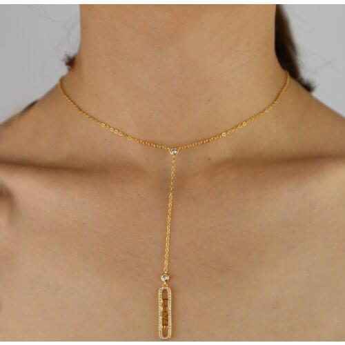 Round cz station gold chain wedding engagement gift cute lovely letter love charm fashion gorgeous women long sexy Y necklaces