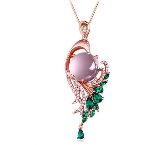 MOONROCY Rose Gold Color Chokers Pink Opal Necklace Ross Quartz CZ Waterdrop Heart for Women Girls Gift Dropshipping Jewelry