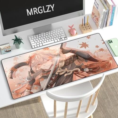 MRGLZY Hot Sale Drop Shipping Genshin Impact Mouse Pad Gamer Large Anime DeskMat Computer Gaming Peripheral Accessories MousePad