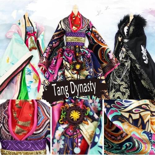 MM Girl Outfits for 1/6 BJD Blyth doll Tang Dynasty East Charm clothes for 30cm Joint body