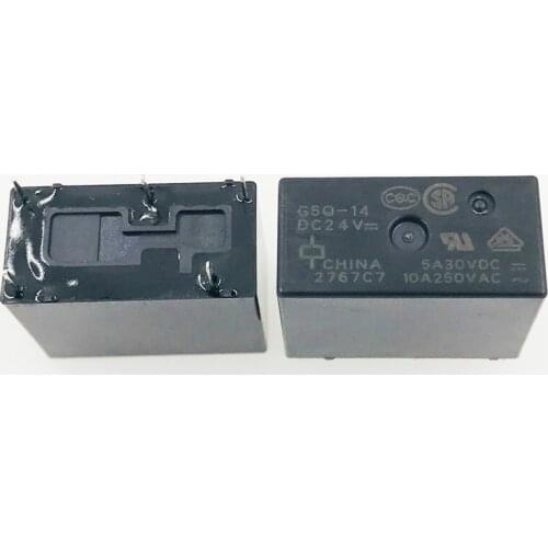 New 10pcs/lot relay G5Q-14 G5Q-I4 G5Q-14-DC24V G5Q-14-24V G5Q-14 DC24V G5Q-14 24VDC G5Q-14-EU 10A 30vdc 5Pin
