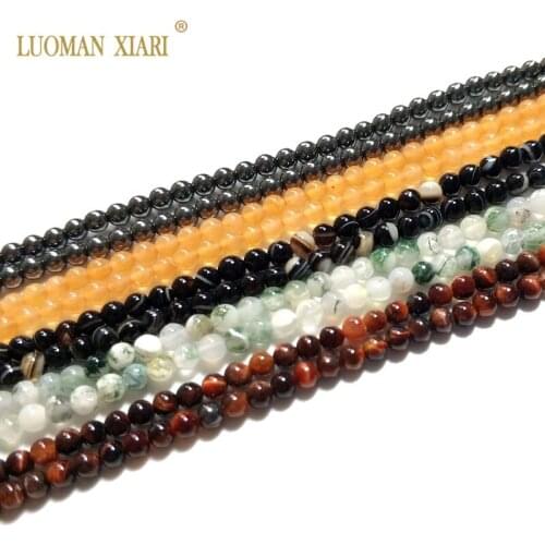 New AAA+ 3mm Natural Stone Beads Agates Tiger eye Aventurine Iron ore For Jewelry Making DIY Bracelet Necklace Strand 15