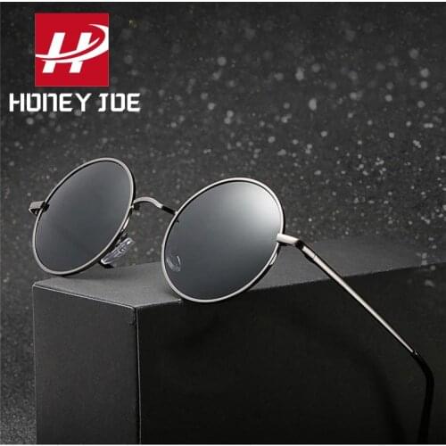 Trendy Fashion Polarized Sunglasses for Men Women Classic Vintage Round Sun Glasses Metal Frame Driving Eyewear Eyeglasses UV400