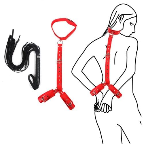 OLO Erotic Sex Toys Sexy Bondage Handcuffs Neck Collar Adjustable Sex Products For Couples Woman Slave Sex Accessories