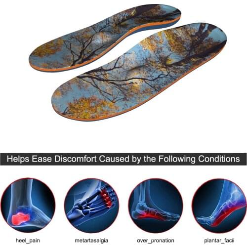 Orthopedic Arch Support Insole With Simple Tree Pattern