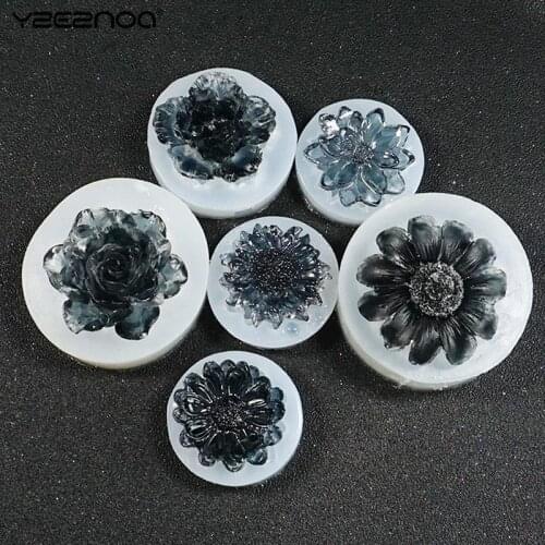 1pc Plastic Manual Flower Container Glossy Polished Crystal Flower Epoxy Silicone Mold For DIY Epoxy UV Resin