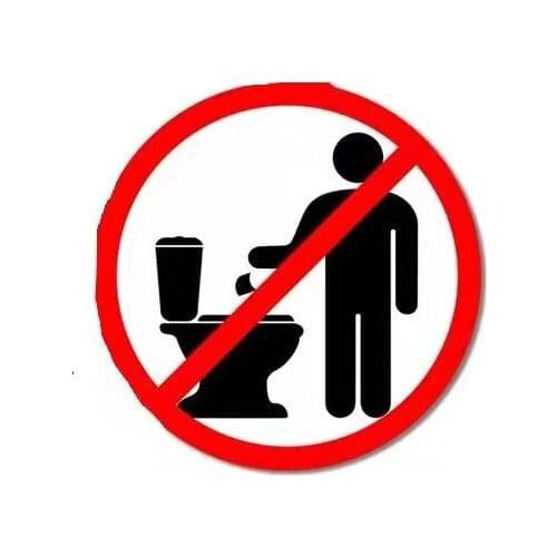 Prohibits Throwing Paper Toilet Sign Funny Car Decal Vinyl Car Wrap Waterproof Sunscreen Scratch-Proof Sticker Kk13*13cm